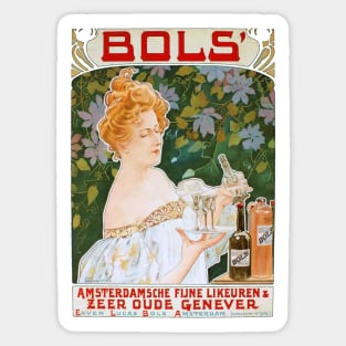 Bols' Liquor Nouveau Style Poster Sticker